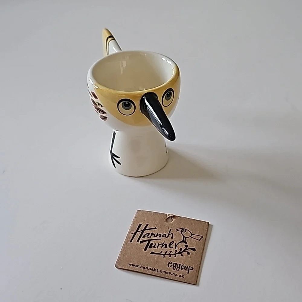 NWT Anthropologie Hannah Turner Yellow Bird Stoneware Eggcup